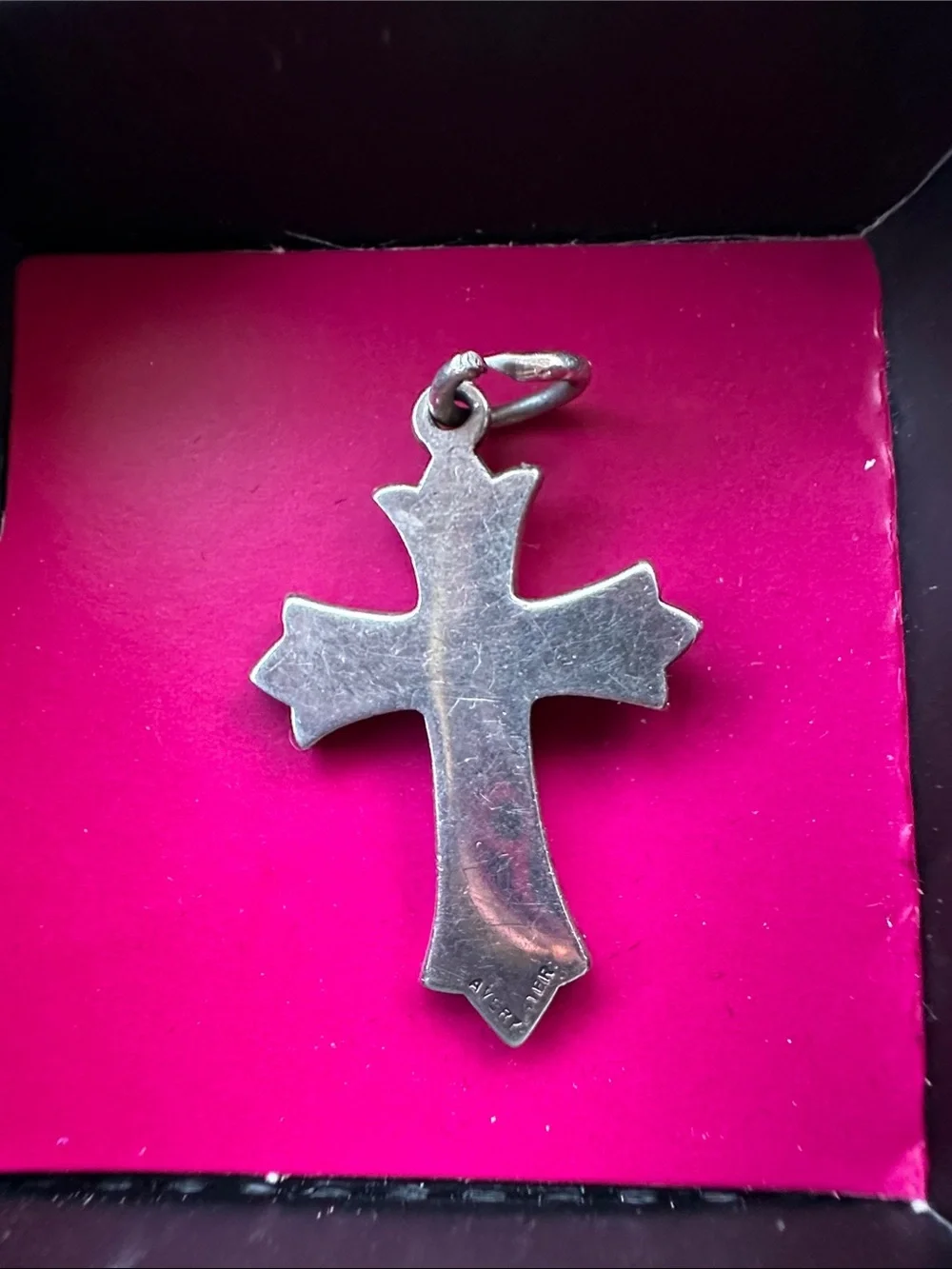 James Avery retired lattice Cross Pendant charm bracelet Sterling faith jewelry